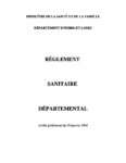 Règlement sanitaire Indre et Loire